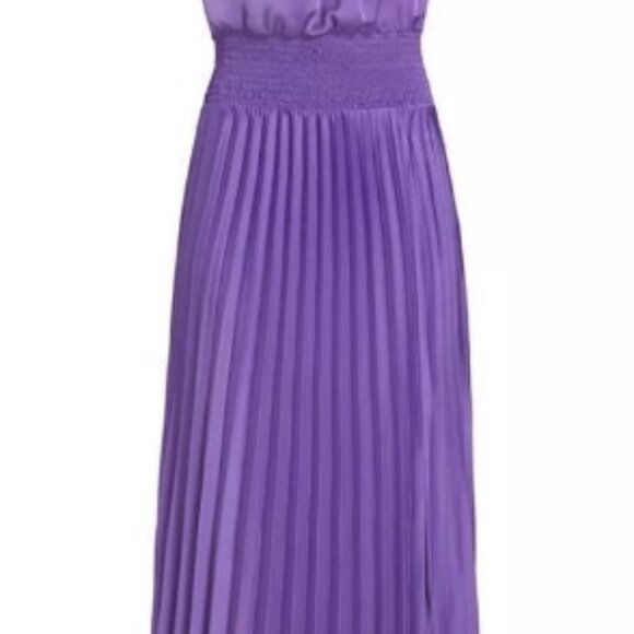 NWT Purple Ramy Brook Arina Halter Neck Pleated Maxi Dress size 8 - Picture 5 of 9